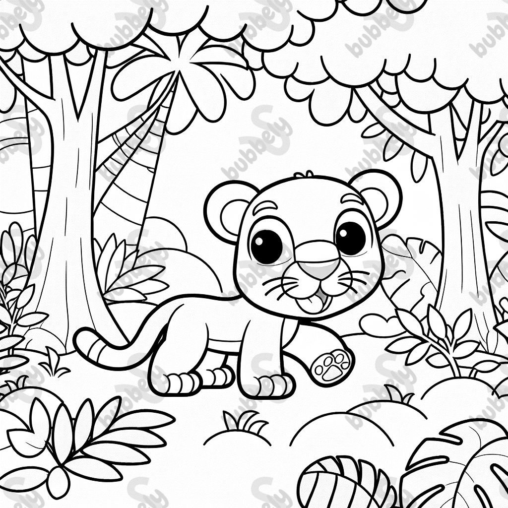 panther in a rain forest