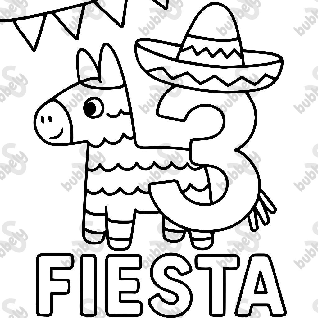 Fiesta themed for a third birthday party