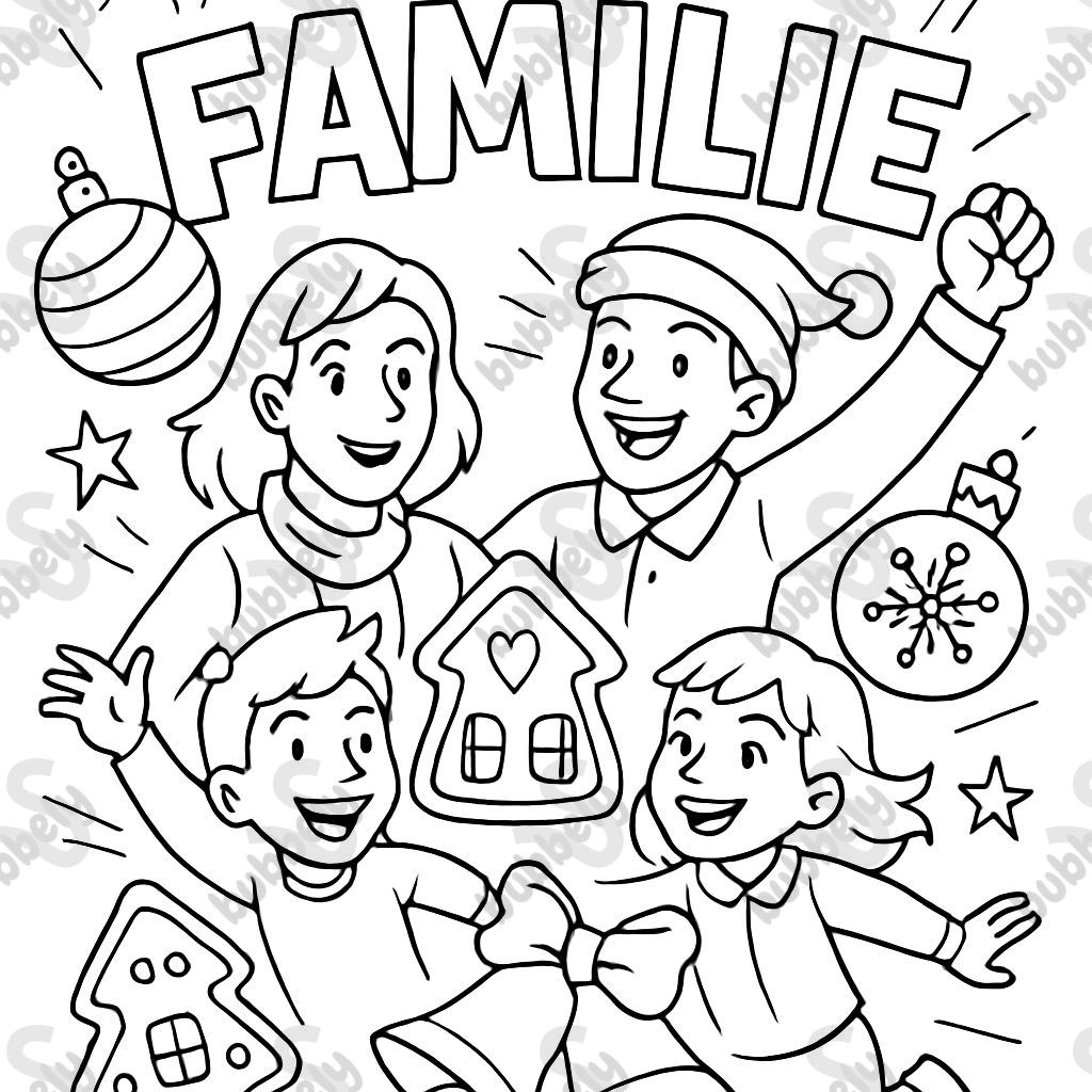 Family lettering christmas ornaments gingerbread cookies bells