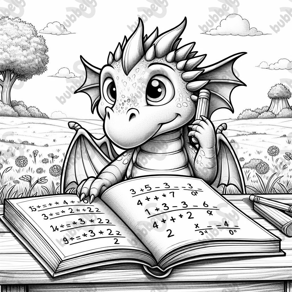 dragon doing math