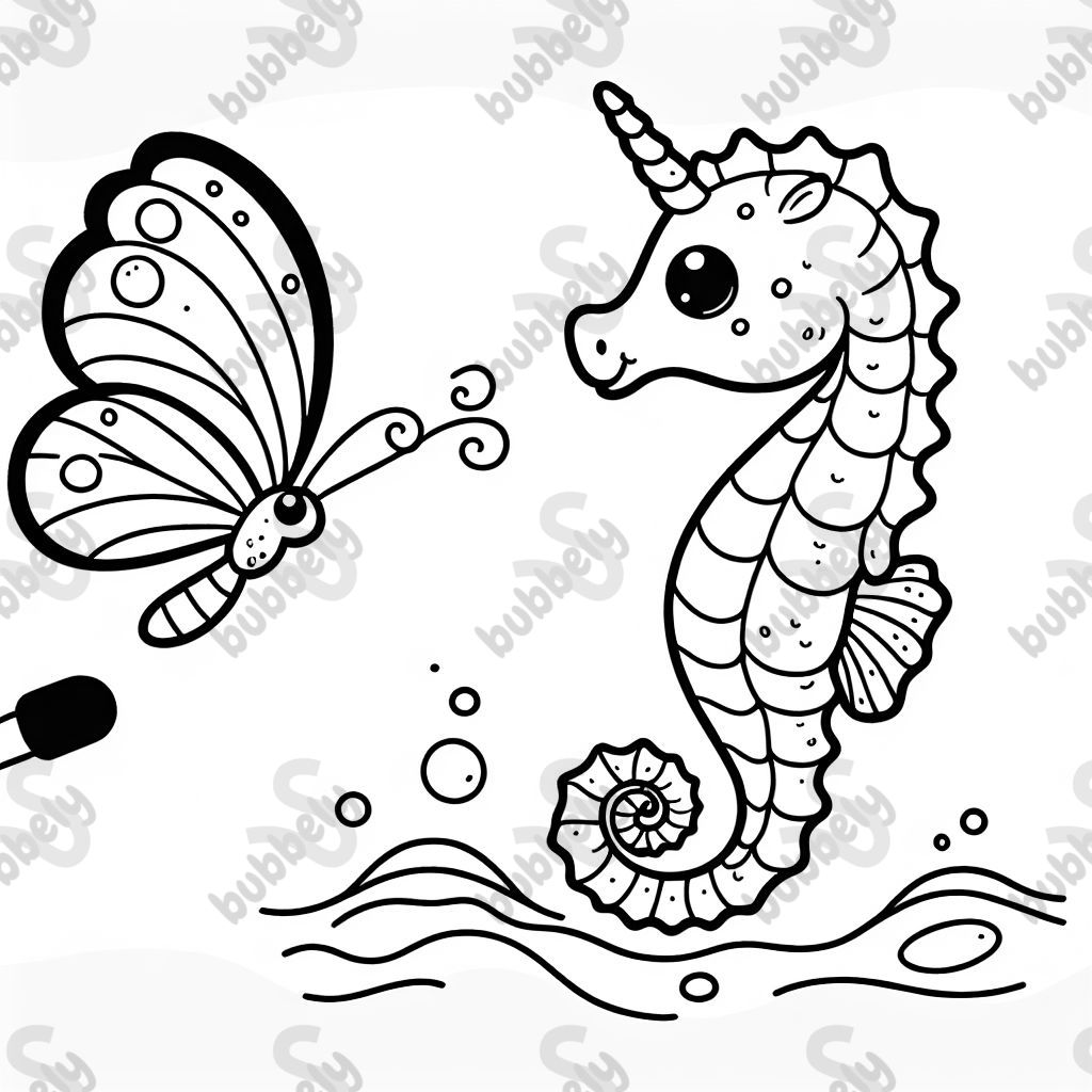 Schmetterling und Seepferdchen