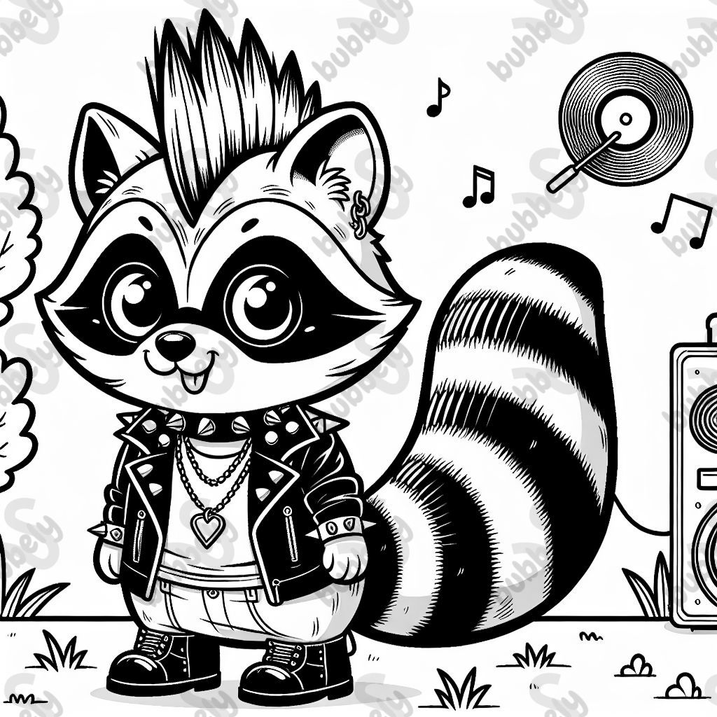 punk rock raccoon