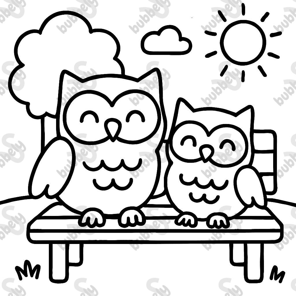 smiling owls at the park