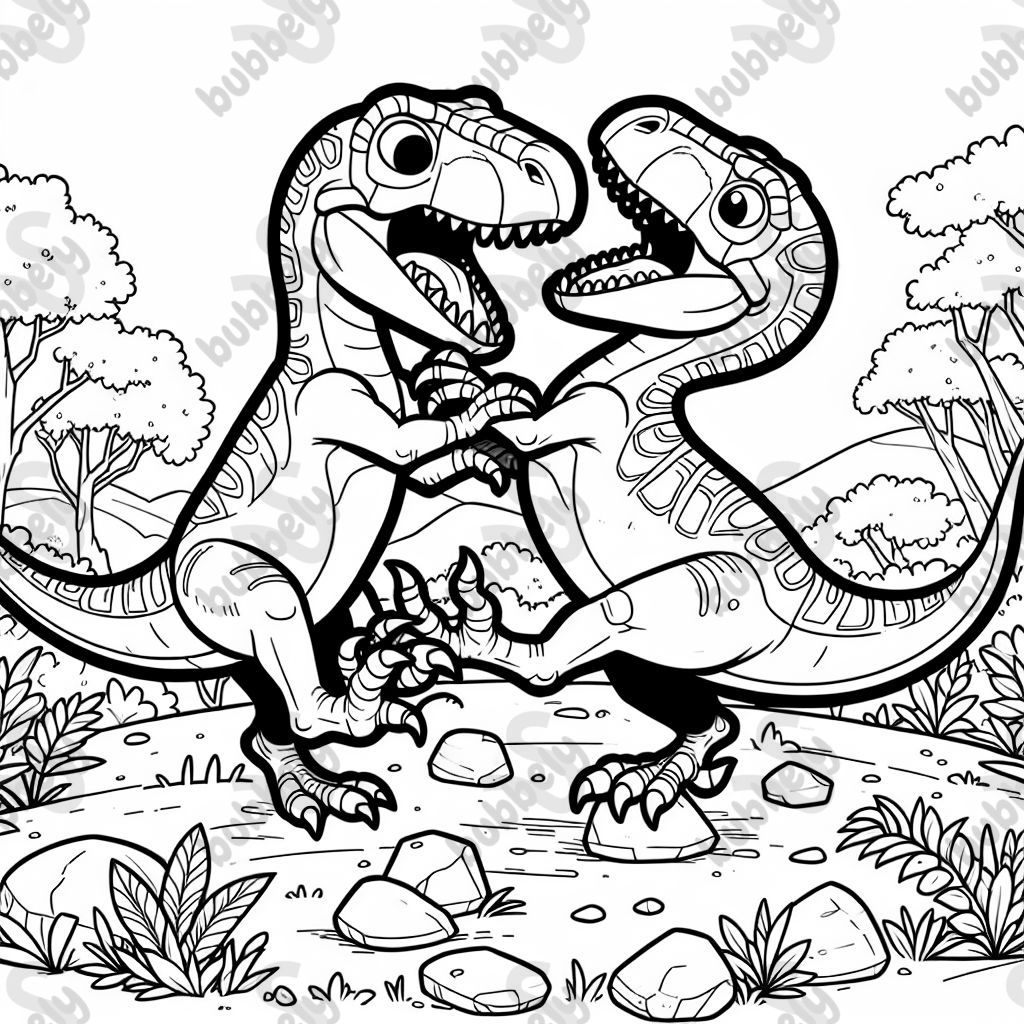 two raptors fighting