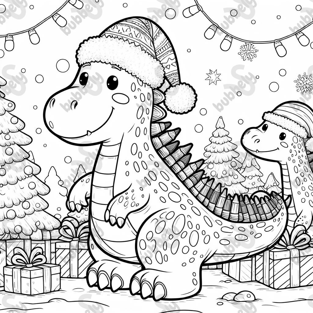 Christmas dinosaurs
