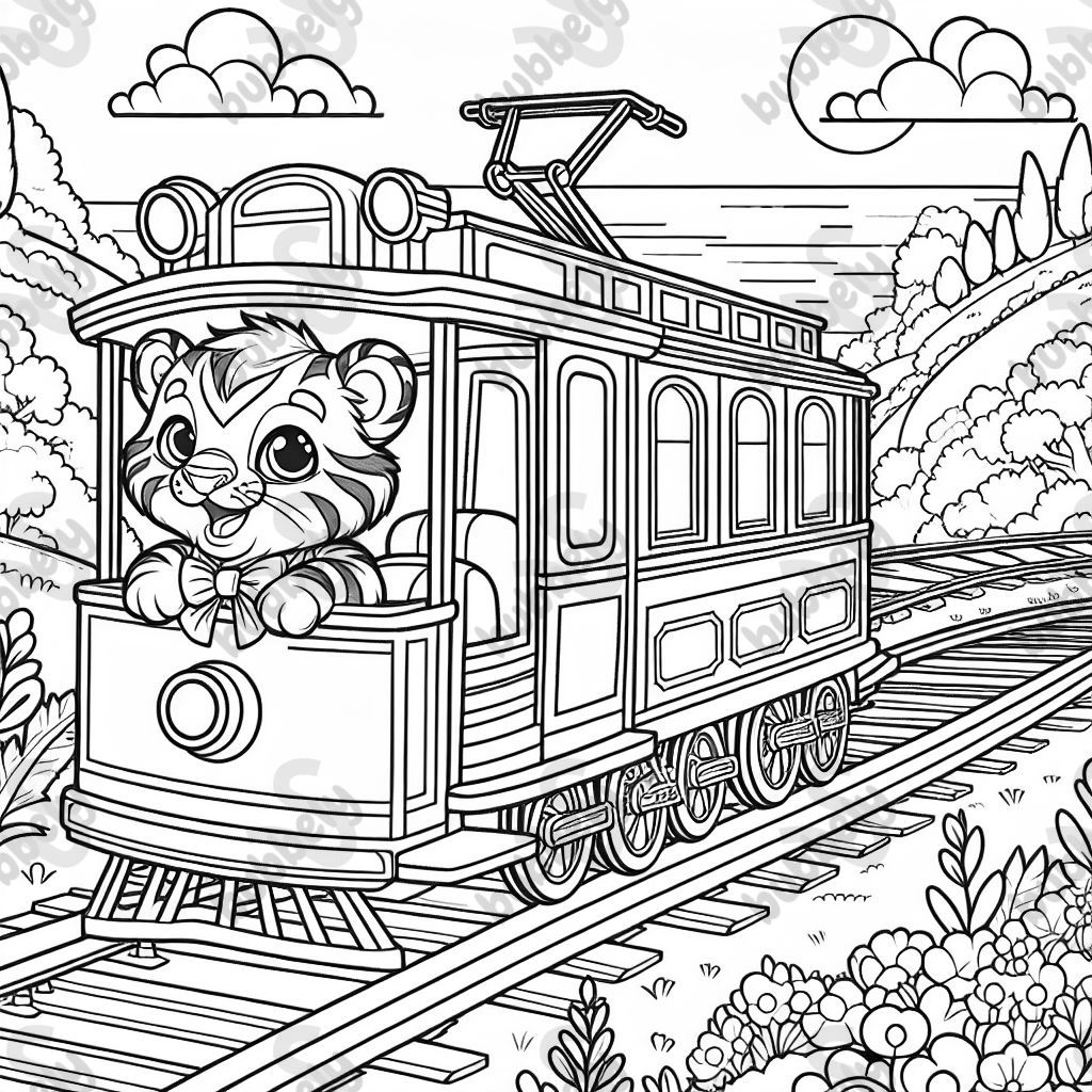 Daniel Tiger and trolley