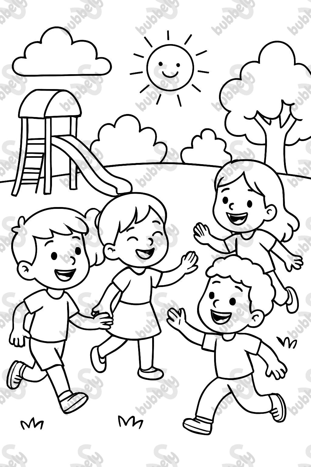 children playing with respect and happiness