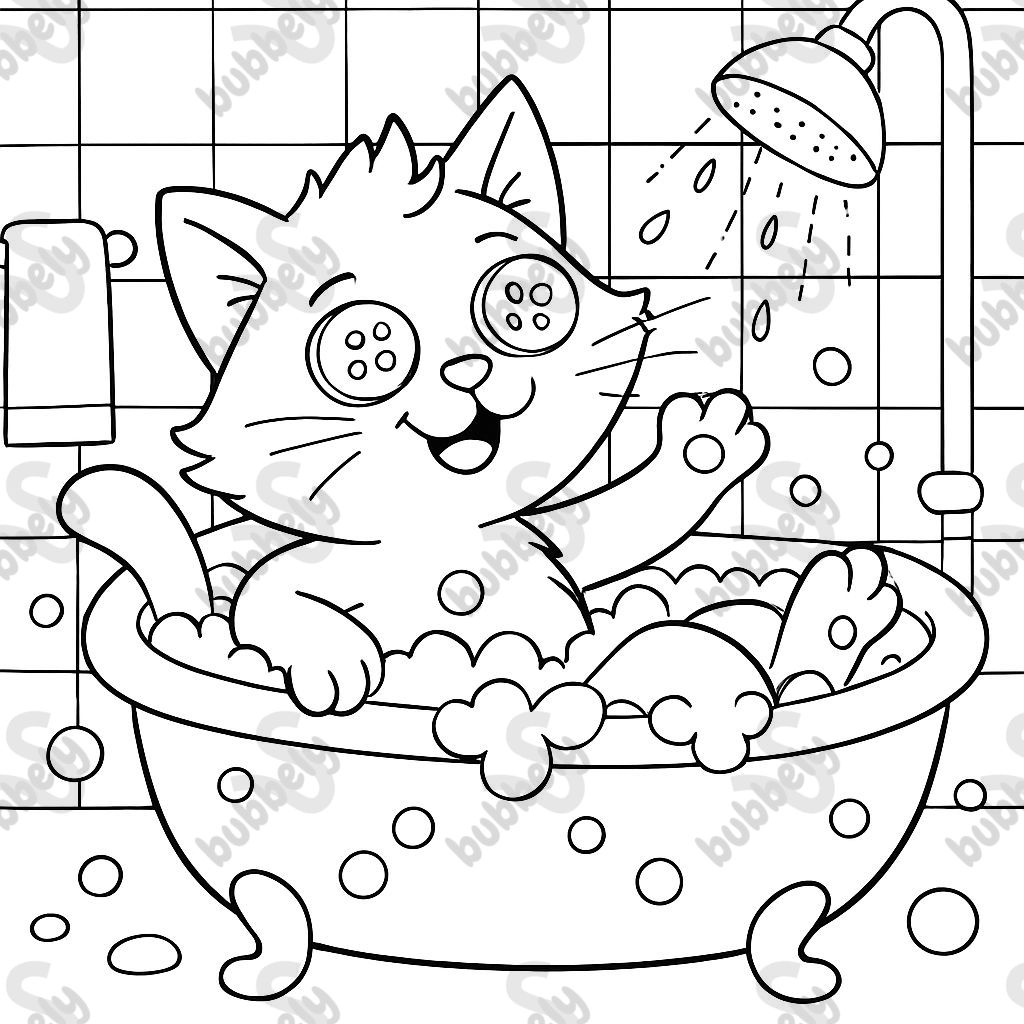 cat in bathtub with cucumbers on its eyes