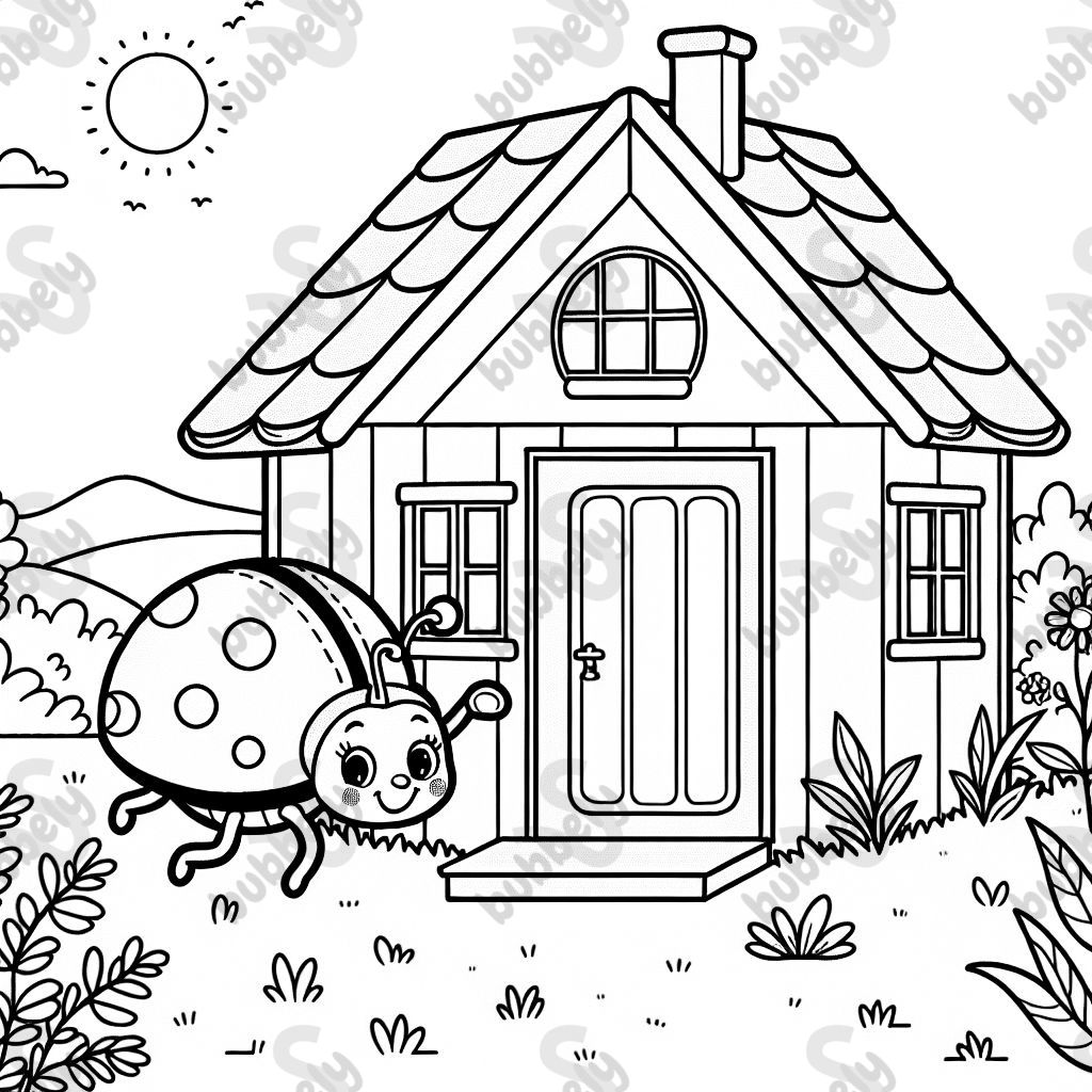 Ladybug sneaking into a house