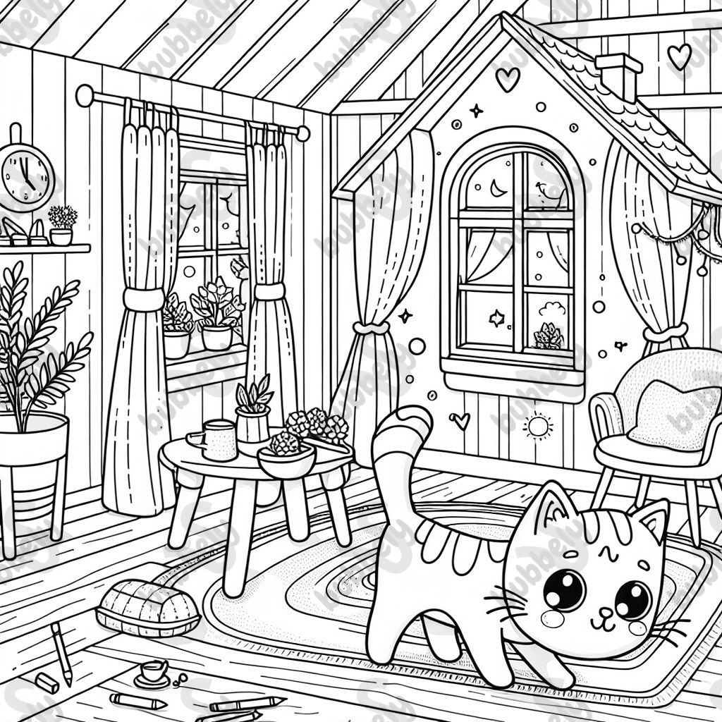 Chat dans la maison Chat dans la maison