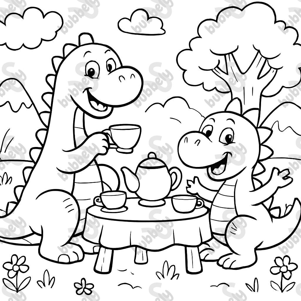 a dinosaur tea party