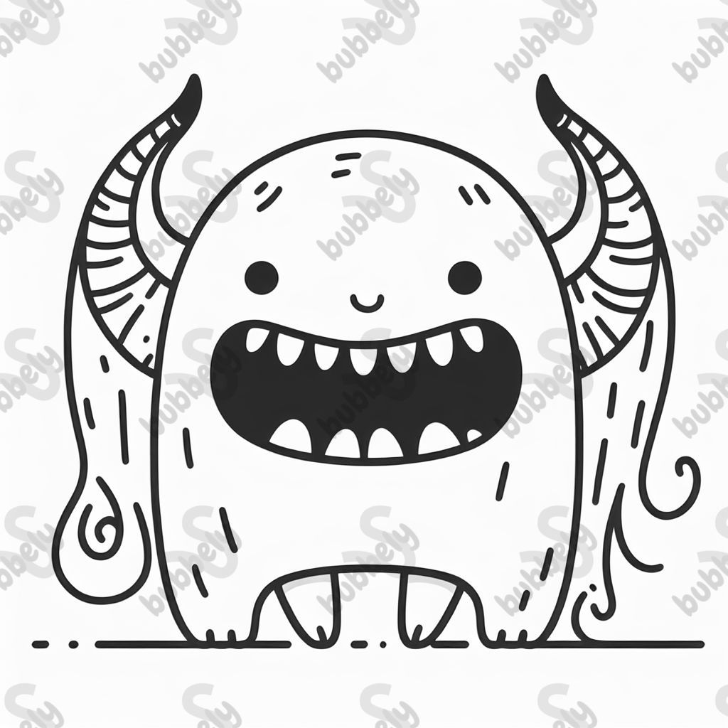 Ein Monster mit langen Zähnen