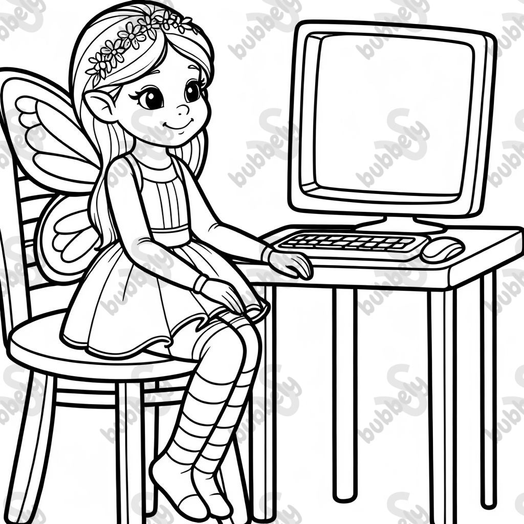 fairy on a computer