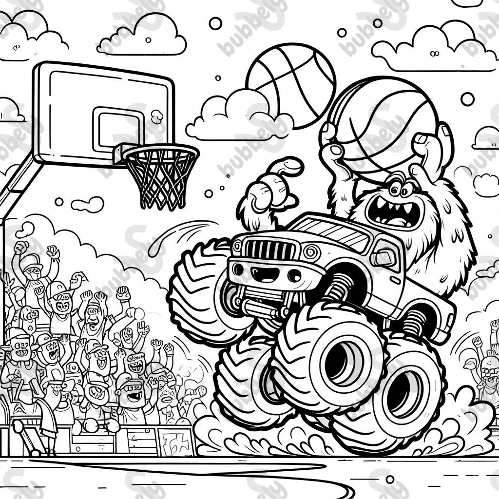 Monster truck basketball