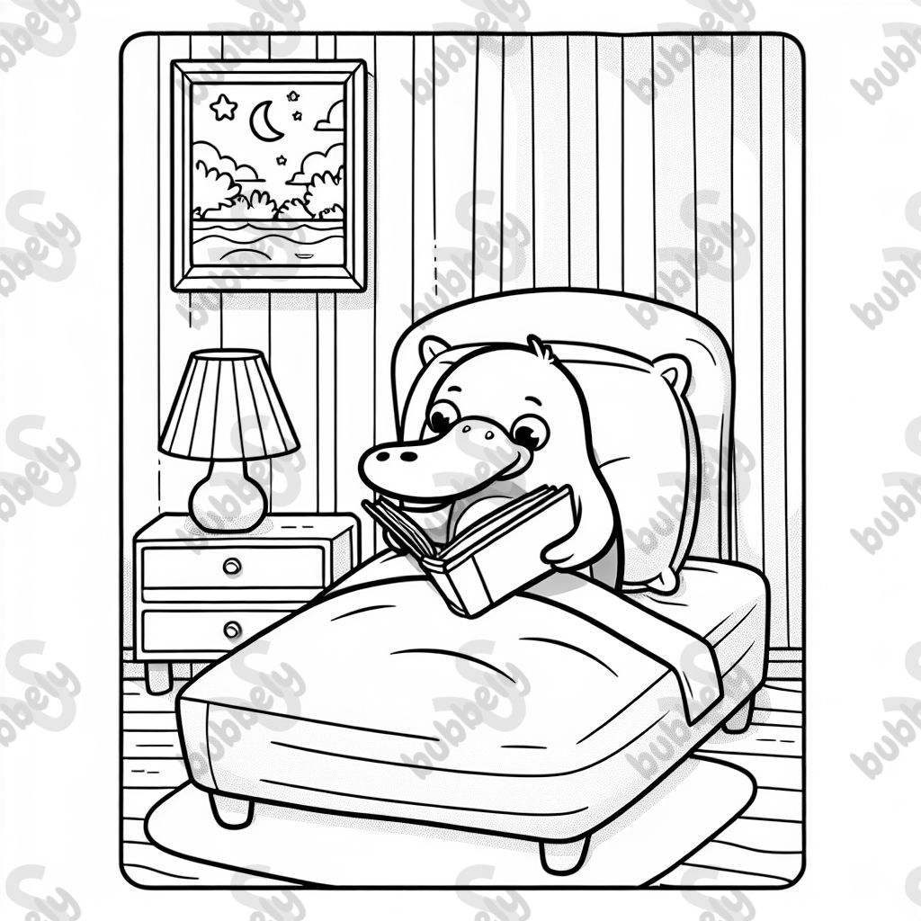 Schnabeltier im Bett 