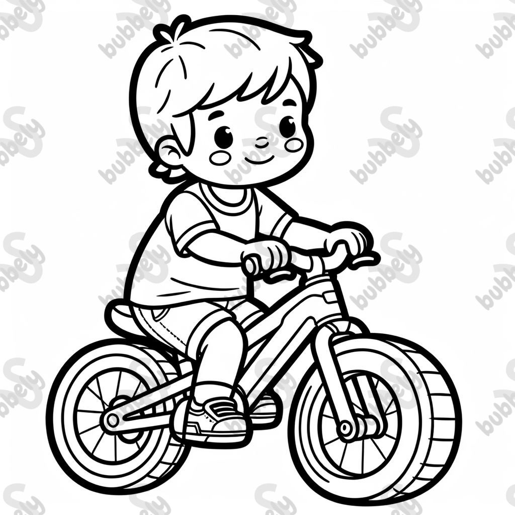 Boy riding a mountain bike