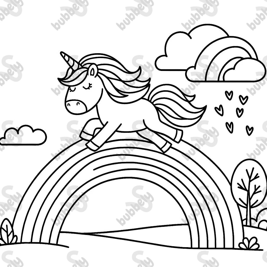 unicorn on a rainbow