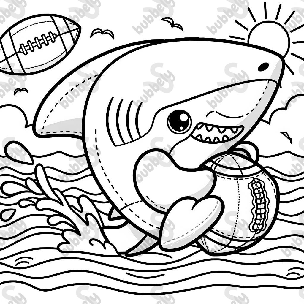 Shark with a football