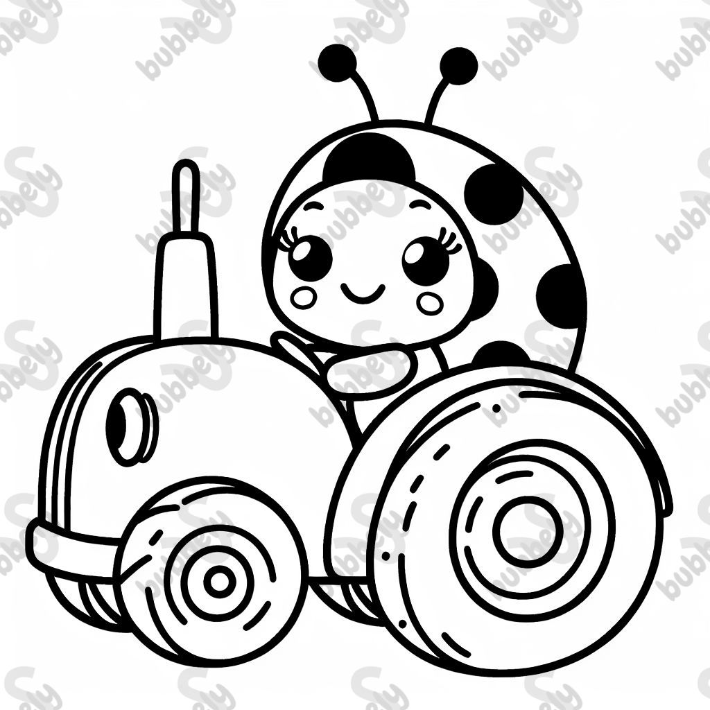 marienkäfer auf Trecker