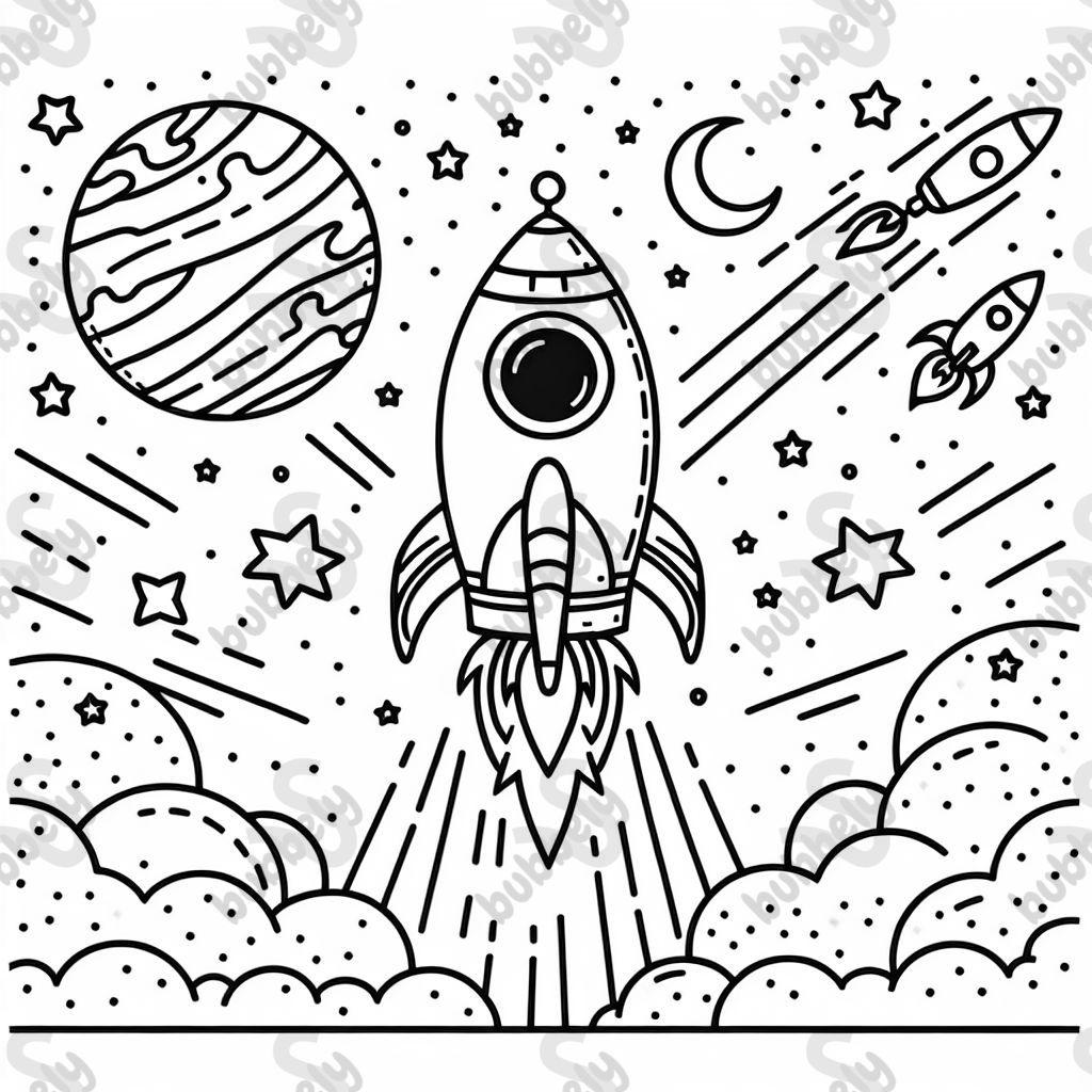 Rocket launching from Earth Rocket launching from Earth