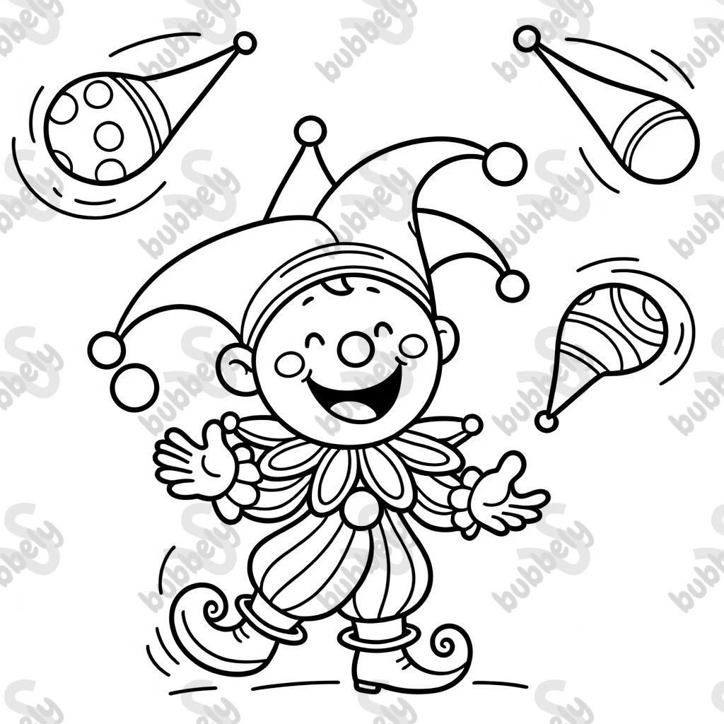 A puppet juggling A puppet juggling