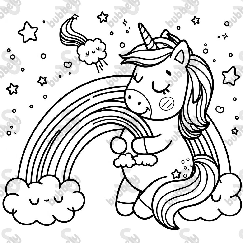 Einhorn such essen, regenbogen