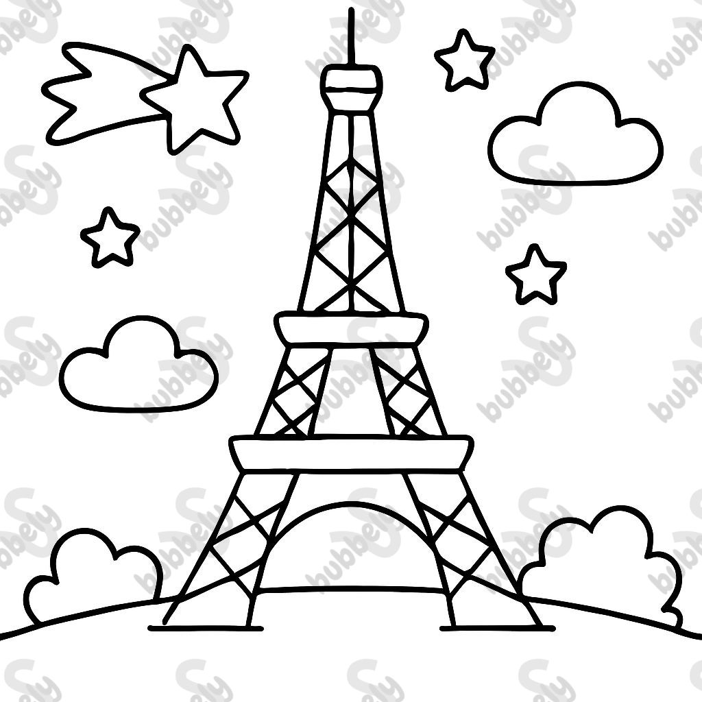 Eiffel Tower shooting star