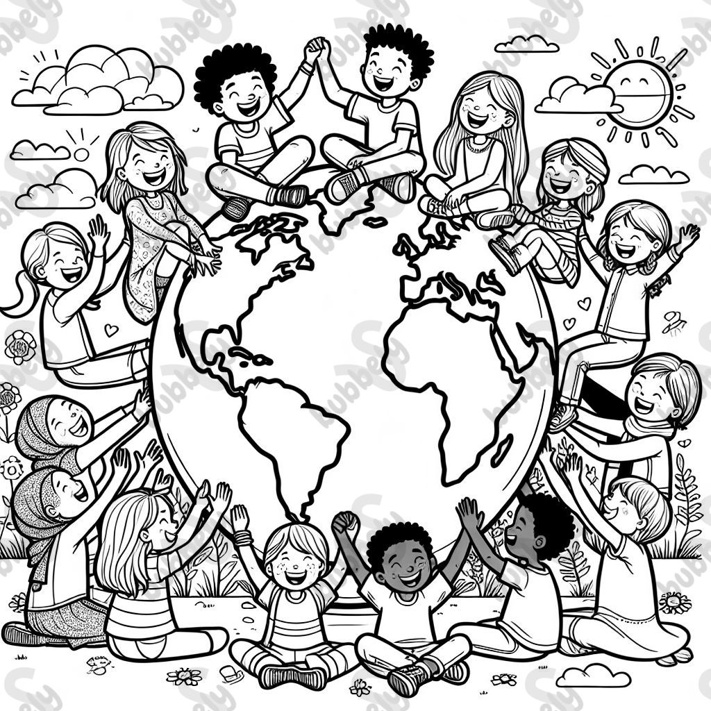 Ein weltglobus mit Kinder obendrauf