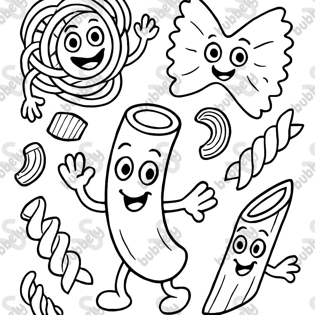 an array of various pasta noodles