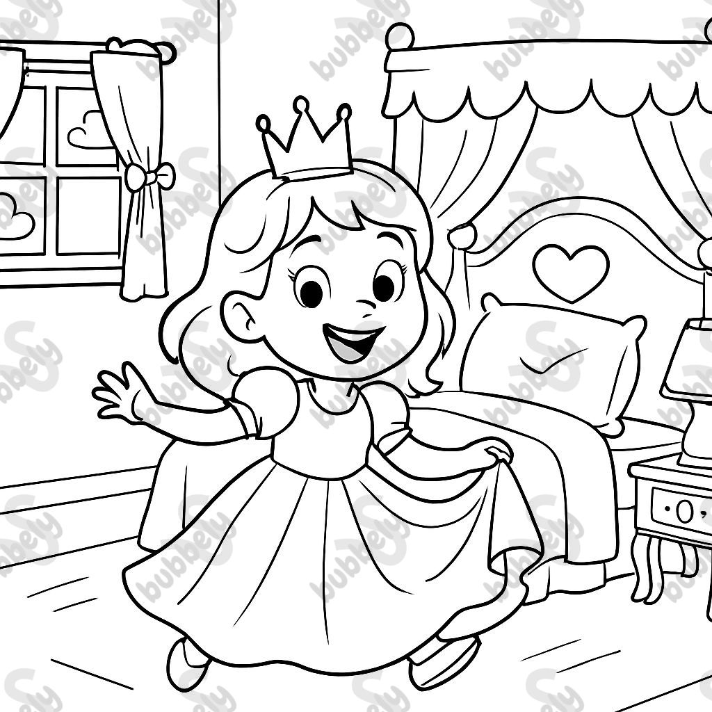princess in her princess bedroom princess in her princess bedroom