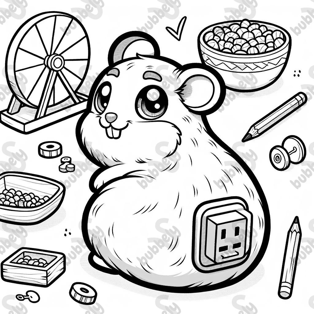 Ein Hamster mit USB Anschluß am Hintern 