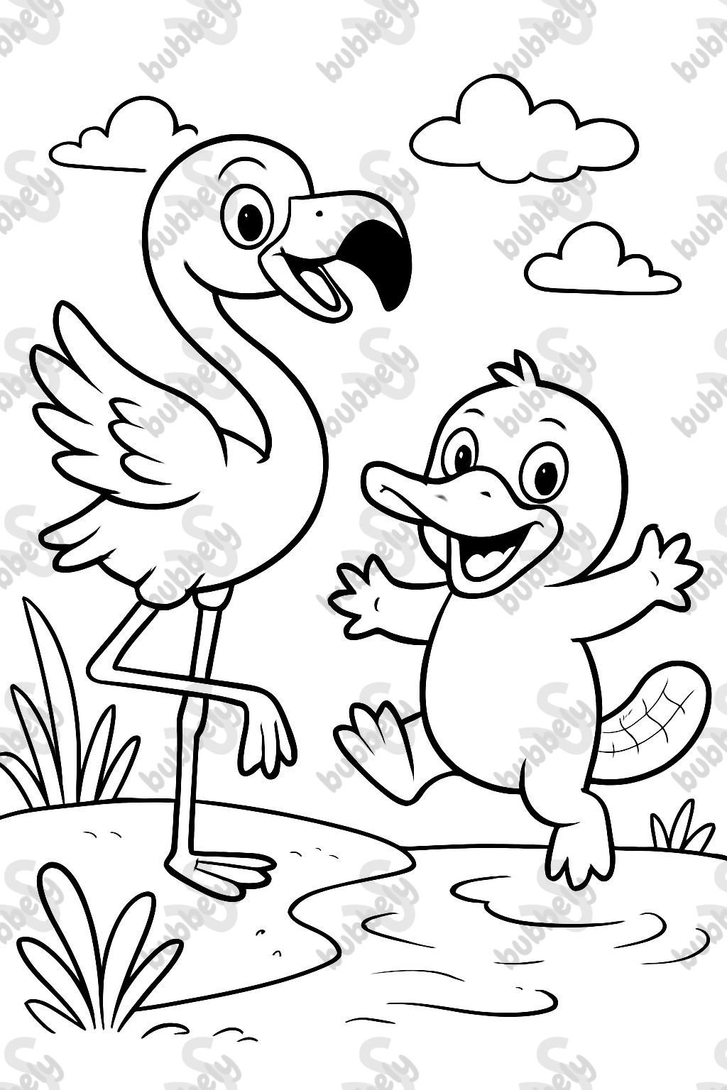 Flamenco y ornitorrinco Flamenco y ornitorrinco