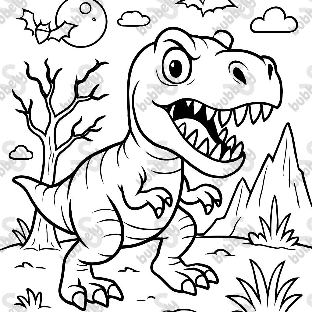 A spooky realistic-looking Tyrannosaurus Rex