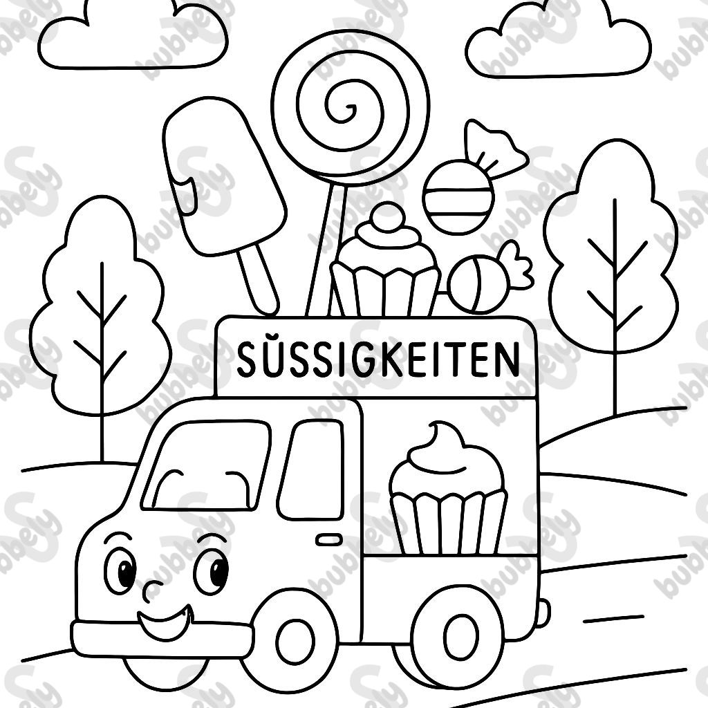 Camion avec des bonbons