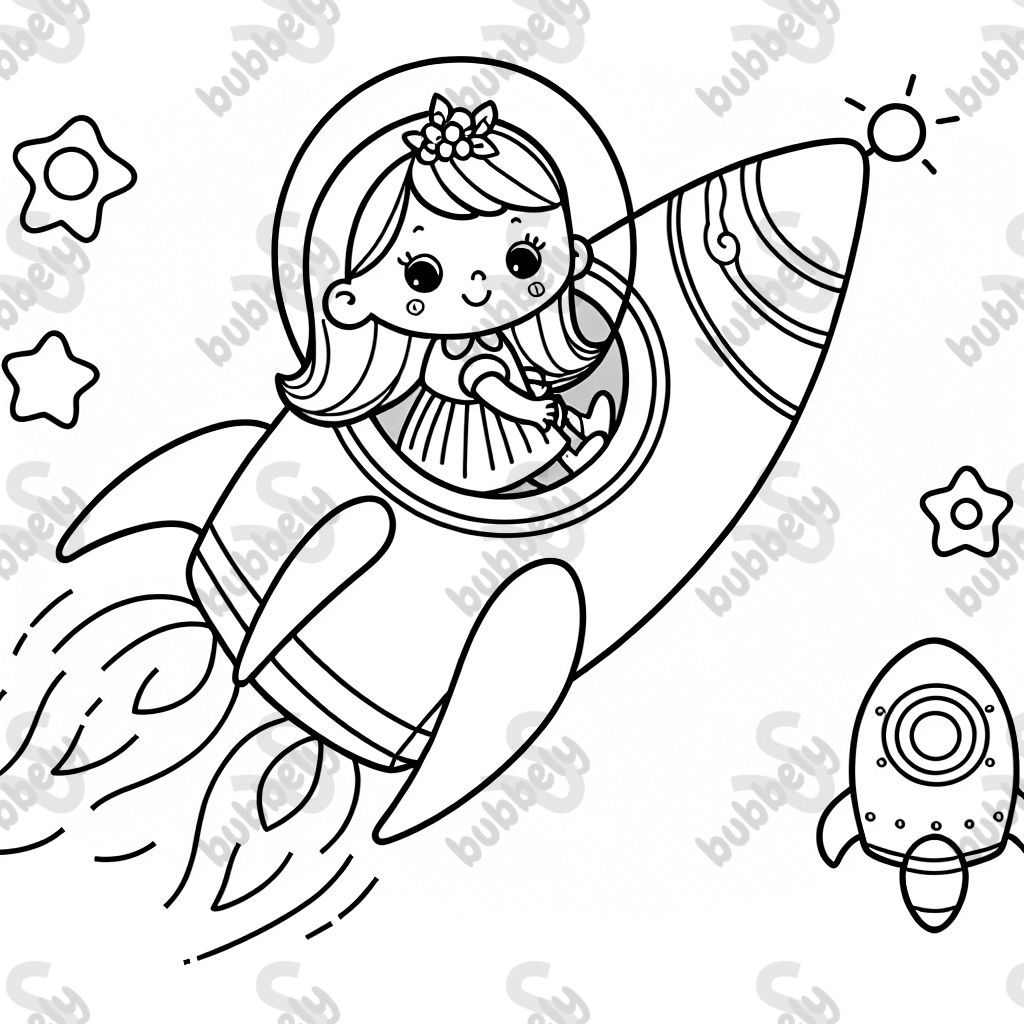 Little girl spaceship