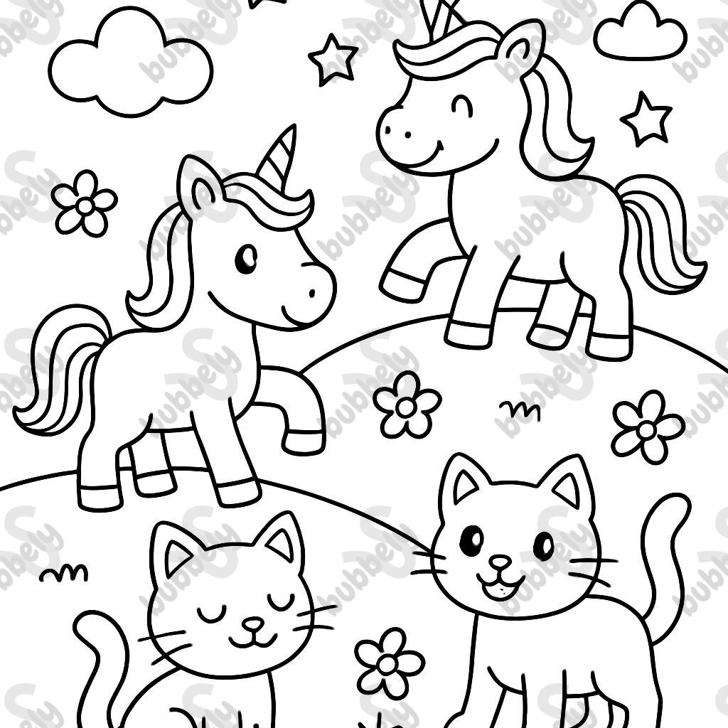 2 chats et 2 licornes 2 chats et 2 licornes