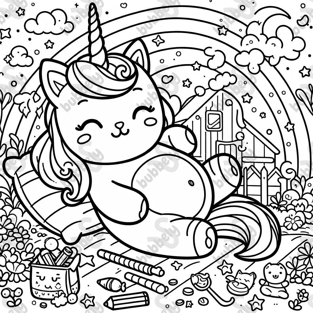 un chat licorne