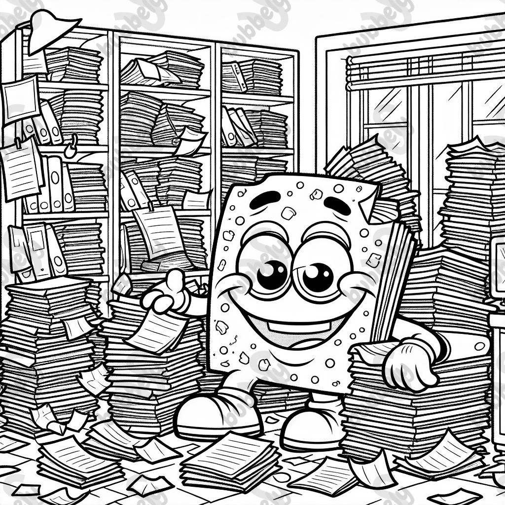 Une archive avec de nombreuses feuilles et du désordre