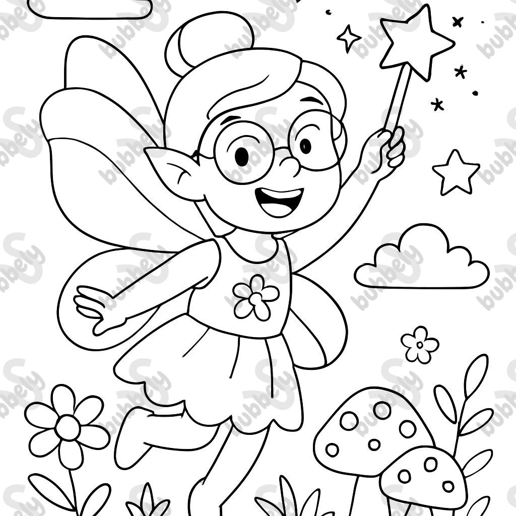 A fairy with glasses