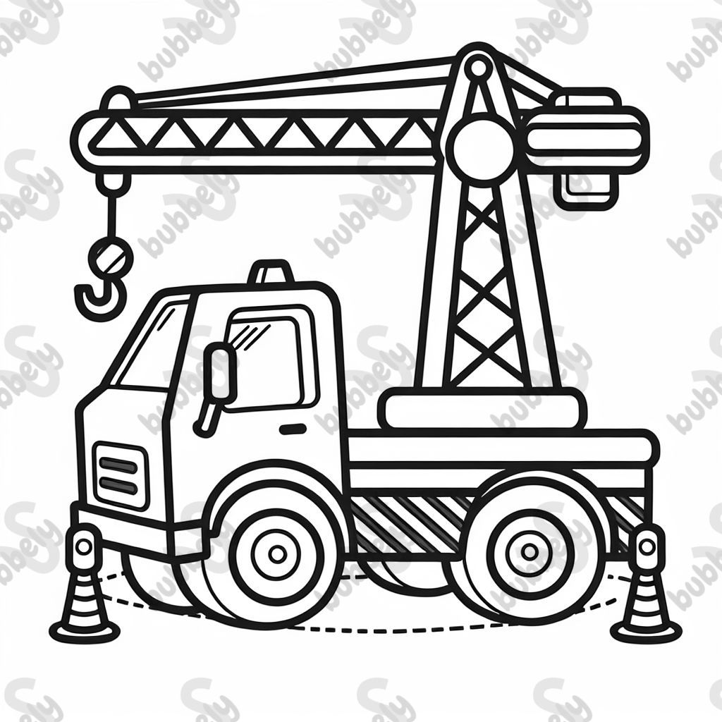 outline of a crane truck