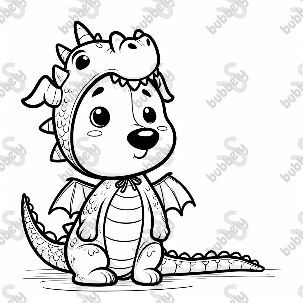 Dog dressed up likeva dragon
