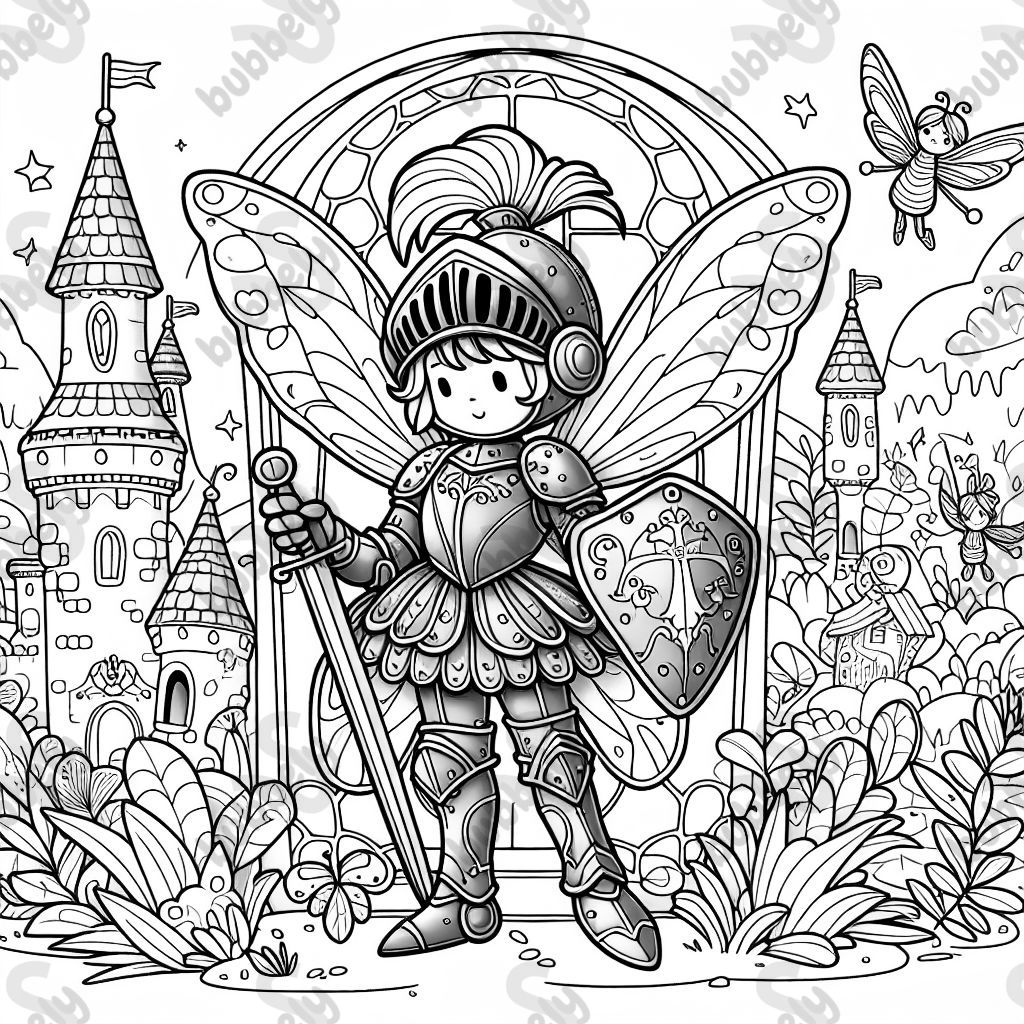 Fee mit Ritterrüstung 