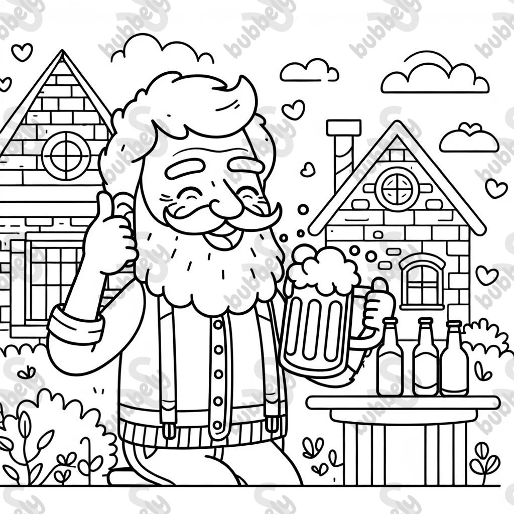 Alter dementer Mann mit Bier 