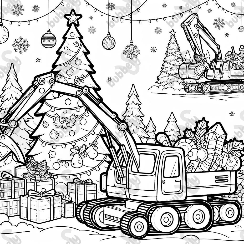 Baustellenfahrzeuge weihnachten 