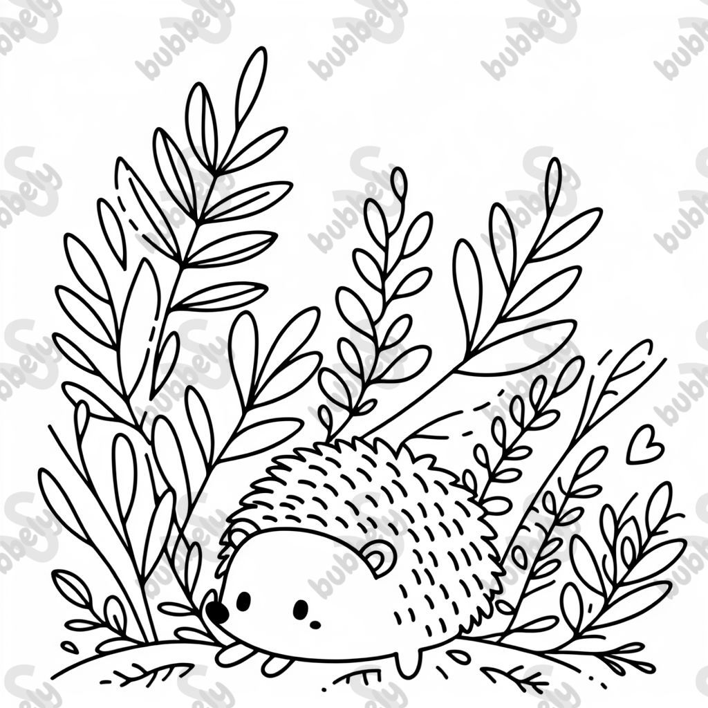 Hérisson dans les feuilles