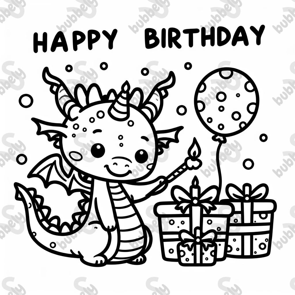 Drachen happy birthday