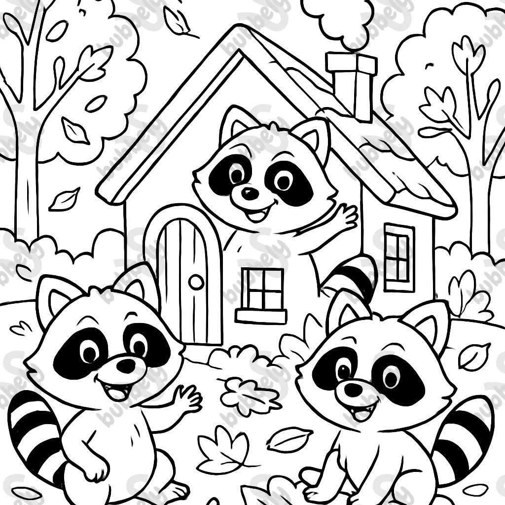 Chiens viverrins dans une petite maison automne