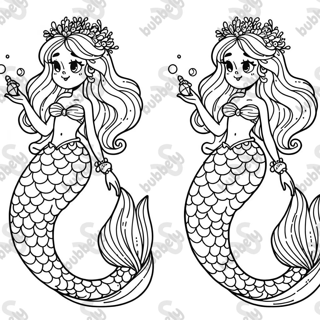 Meerjungfrau mit Schuppenschwanz