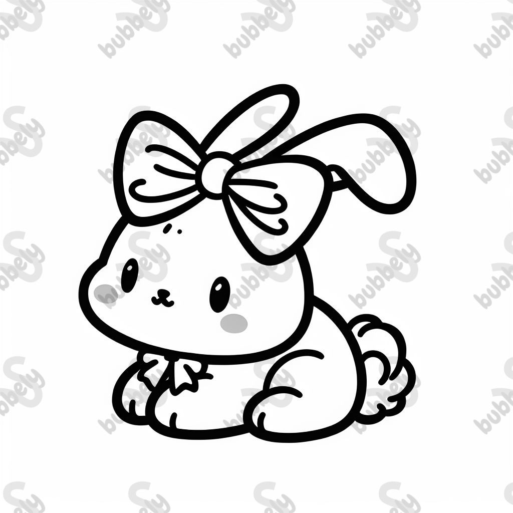 un lapin avec des nœuds