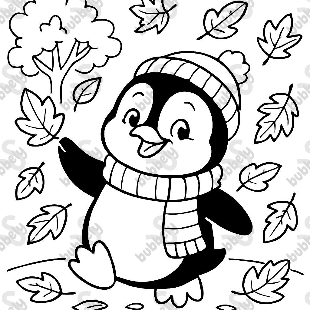 Penguin in Autumn